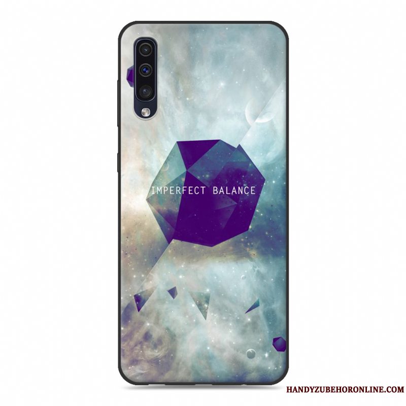 Etui Samsung Galaxy A50 Kreativ Anti-fald Blå, Cover Samsung Galaxy A50 Cartoon Trend Ny