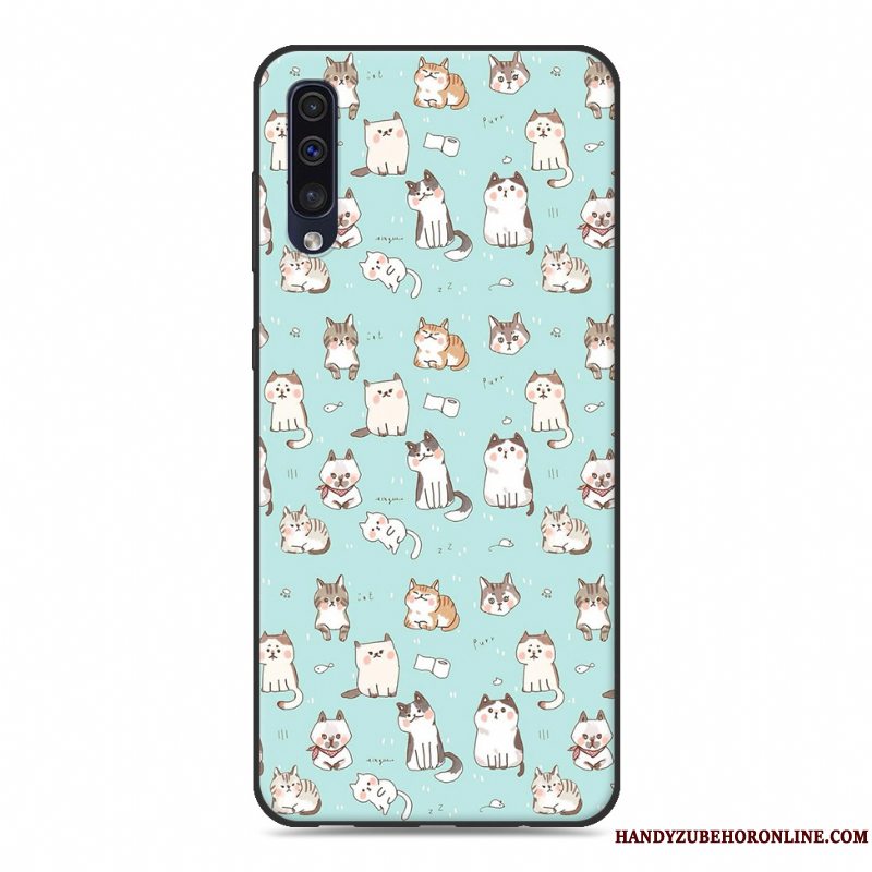 Etui Samsung Galaxy A50 Kreativ Anti-fald Blå, Cover Samsung Galaxy A50 Cartoon Trend Ny