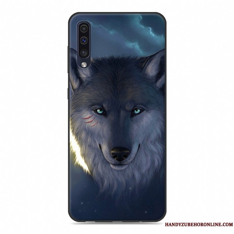 Etui Samsung Galaxy A50 Kreativ Anti-fald Blå, Cover Samsung Galaxy A50 Cartoon Trend Ny