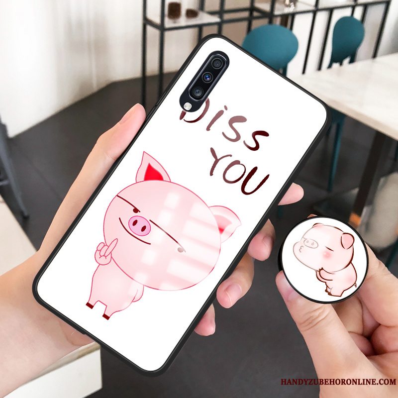 Etui Samsung Galaxy A50 Kreativ Spejl Glas, Cover Samsung Galaxy A50 Tasker Anti-fald Lille Sektion