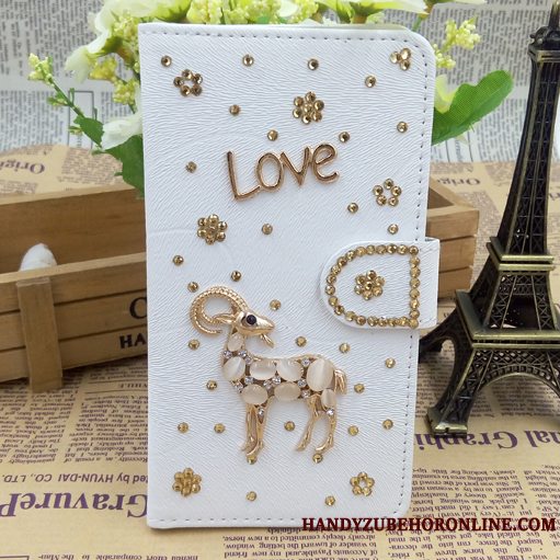 Etui Samsung Galaxy A50 Læder Hængende Ornamenter Telefon, Cover Samsung Galaxy A50 Folio Rød