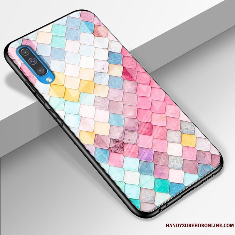 Etui Samsung Galaxy A50 Silikone Elskeren Kærlighed, Cover Samsung Galaxy A50 Beskyttelse Lyserød Trendy