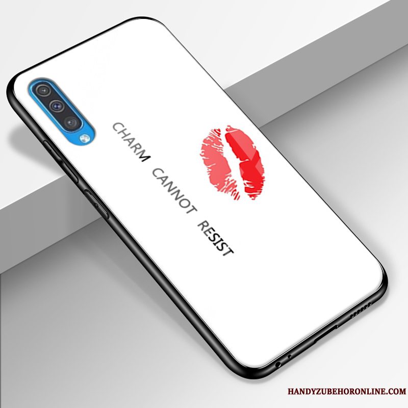 Etui Samsung Galaxy A50 Silikone Elskeren Kærlighed, Cover Samsung Galaxy A50 Beskyttelse Lyserød Trendy