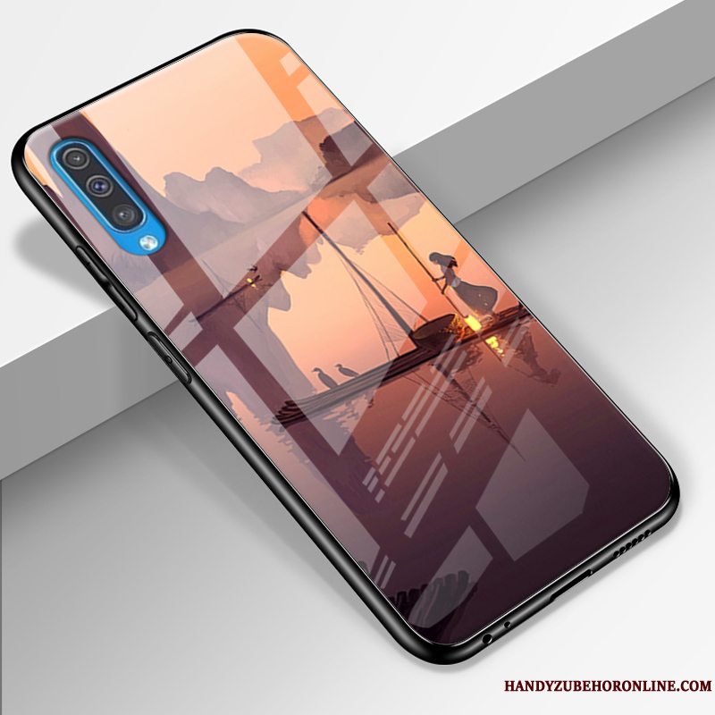 Etui Samsung Galaxy A50 Silikone Elskeren Kærlighed, Cover Samsung Galaxy A50 Beskyttelse Lyserød Trendy