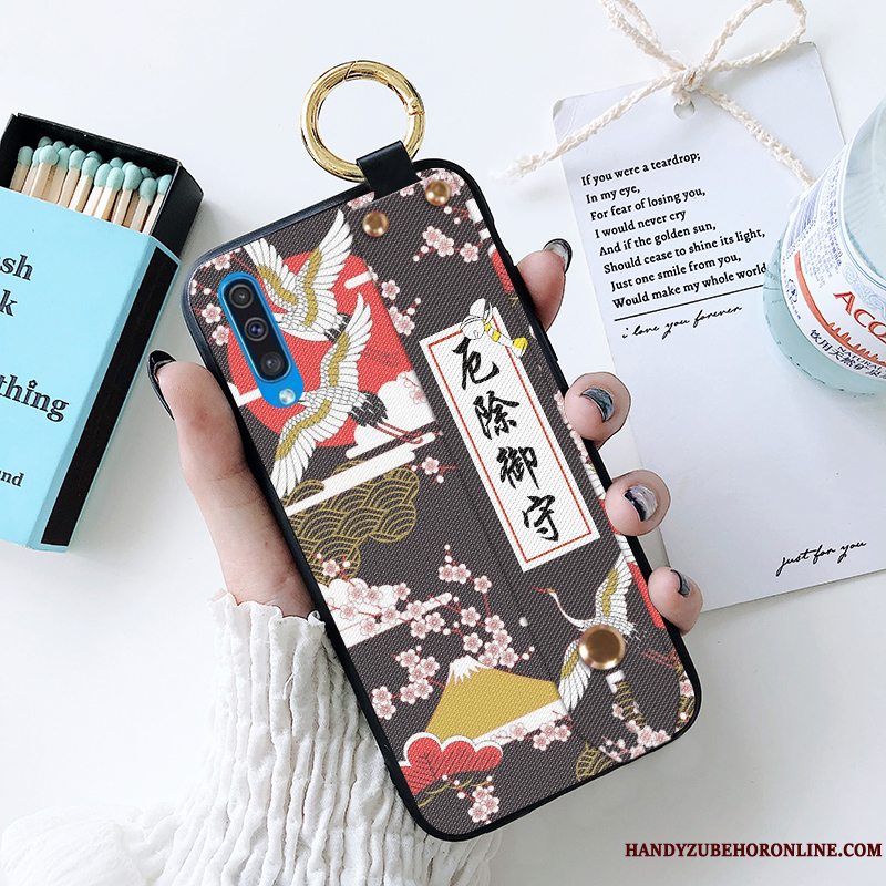 Etui Samsung Galaxy A50 Silikone Kinesisk Stil Anti-fald, Cover Samsung Galaxy A50 Blød Telefonrød