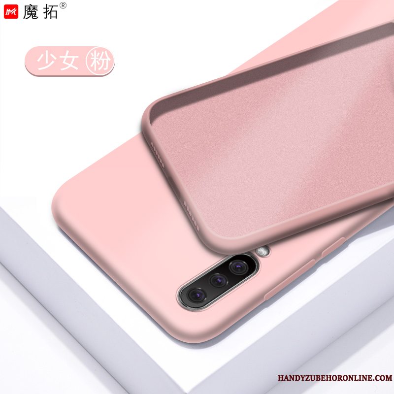 Etui Samsung Galaxy A50 Tasker Anti-fald Tynd, Cover Samsung Galaxy A50 Silikone Lilla Telefon