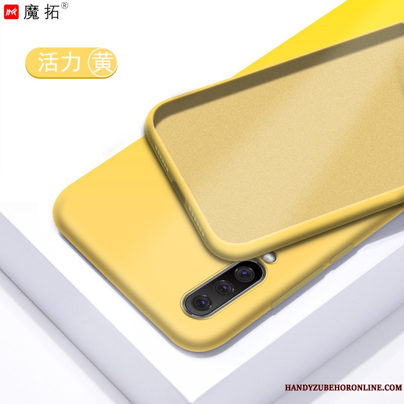 Etui Samsung Galaxy A50 Tasker Anti-fald Tynd, Cover Samsung Galaxy A50 Silikone Lilla Telefon