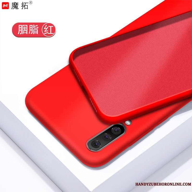 Etui Samsung Galaxy A50 Tasker Anti-fald Tynd, Cover Samsung Galaxy A50 Silikone Lilla Telefon