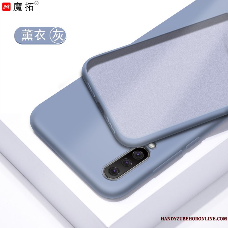 Etui Samsung Galaxy A50 Tasker Anti-fald Tynd, Cover Samsung Galaxy A50 Silikone Lilla Telefon