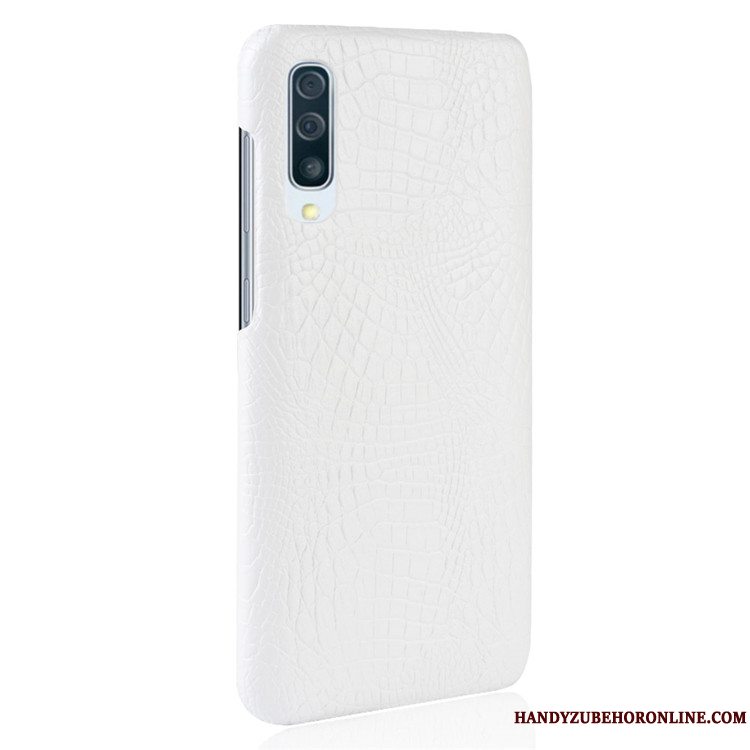 Etui Samsung Galaxy A50 Tasker Krokodille Mønster Blå, Cover Samsung Galaxy A50 Læder Hård Telefon