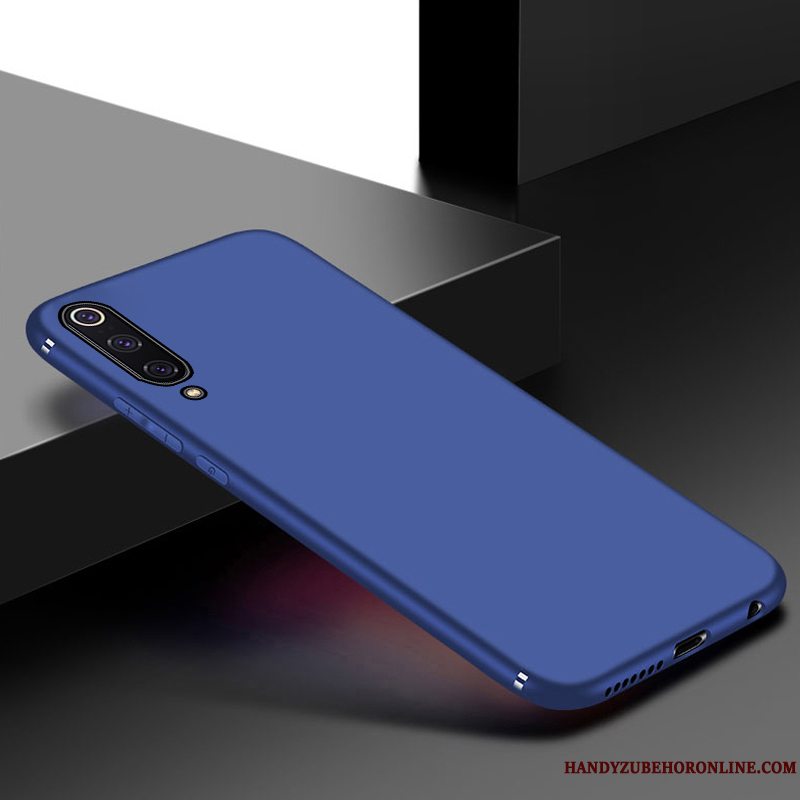 Etui Samsung Galaxy A50 Tasker Telefonsolid Farve, Cover Samsung Galaxy A50 Blød Anti-fald Blå