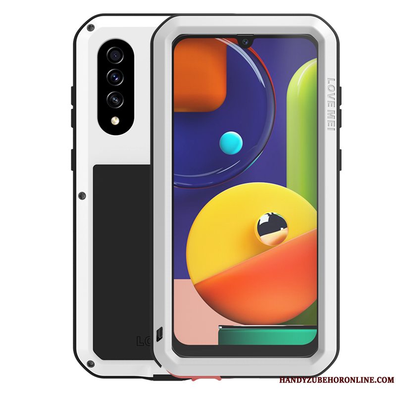 Etui Samsung Galaxy A50s Beskyttelse Telefonhvid, Cover Samsung Galaxy A50s Tasker Tre Forsvar Tykke