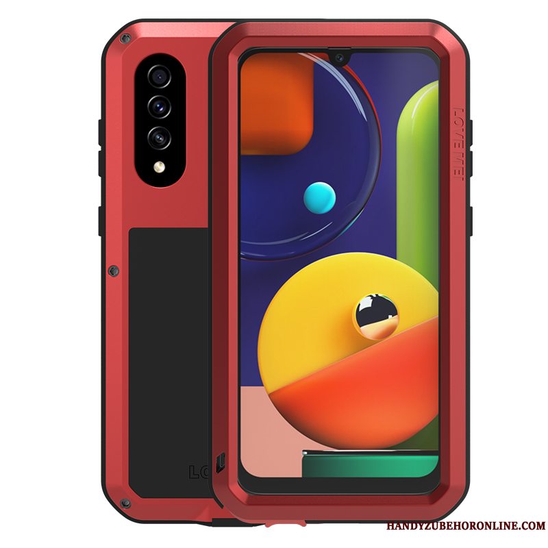 Etui Samsung Galaxy A50s Beskyttelse Telefonhvid, Cover Samsung Galaxy A50s Tasker Tre Forsvar Tykke