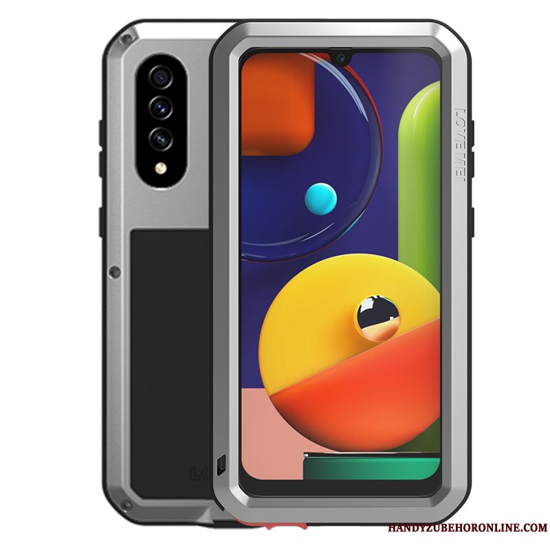 Etui Samsung Galaxy A50s Beskyttelse Telefonhvid, Cover Samsung Galaxy A50s Tasker Tre Forsvar Tykke