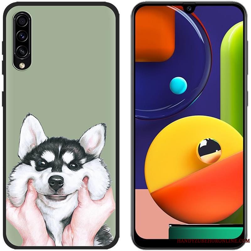 Etui Samsung Galaxy A50s Blød Klud Blå, Cover Samsung Galaxy A50s Silikone Telefonanti-fald