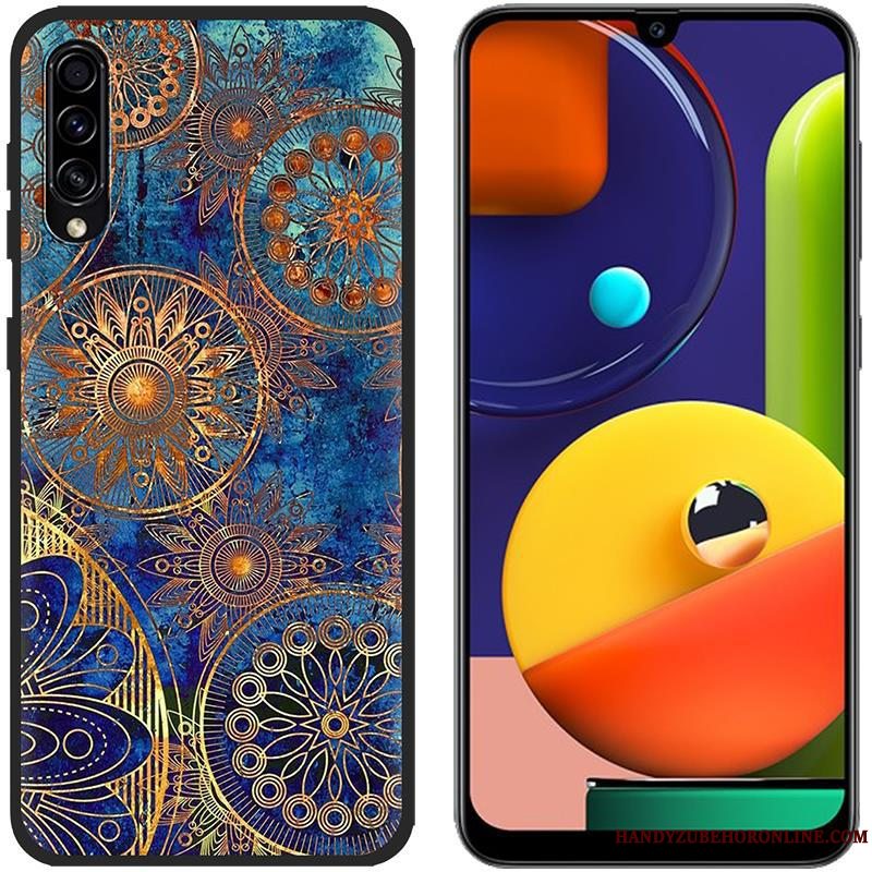 Etui Samsung Galaxy A50s Blød Klud Blå, Cover Samsung Galaxy A50s Silikone Telefonanti-fald