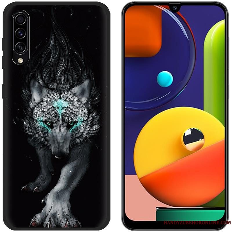 Etui Samsung Galaxy A50s Blød Klud Blå, Cover Samsung Galaxy A50s Silikone Telefonanti-fald