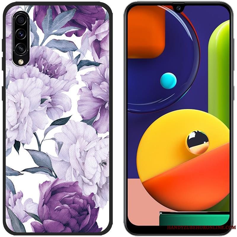 Etui Samsung Galaxy A50s Blød Klud Blå, Cover Samsung Galaxy A50s Silikone Telefonanti-fald