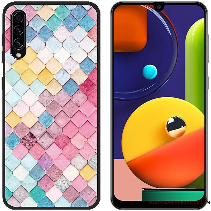 Etui Samsung Galaxy A50s Blød Klud Blå, Cover Samsung Galaxy A50s Silikone Telefonanti-fald