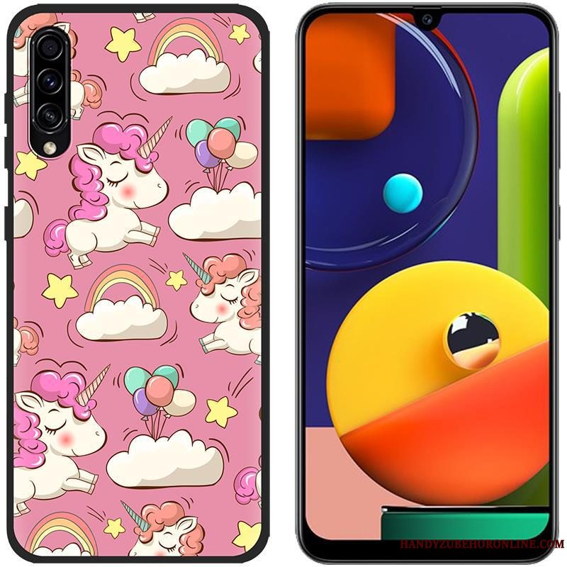 Etui Samsung Galaxy A50s Blød Klud Blå, Cover Samsung Galaxy A50s Silikone Telefonanti-fald