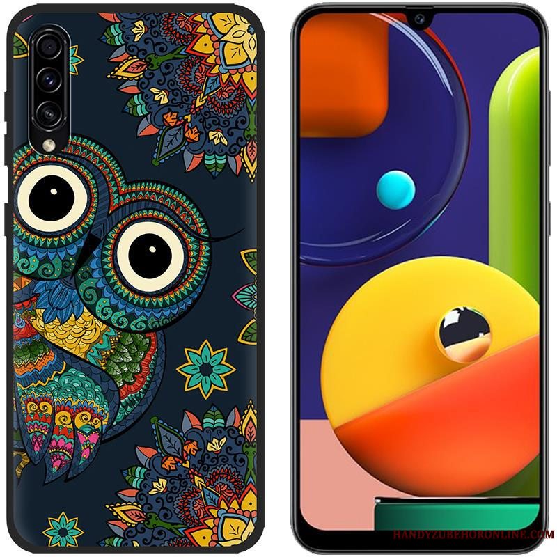 Etui Samsung Galaxy A50s Blød Klud Blå, Cover Samsung Galaxy A50s Silikone Telefonanti-fald