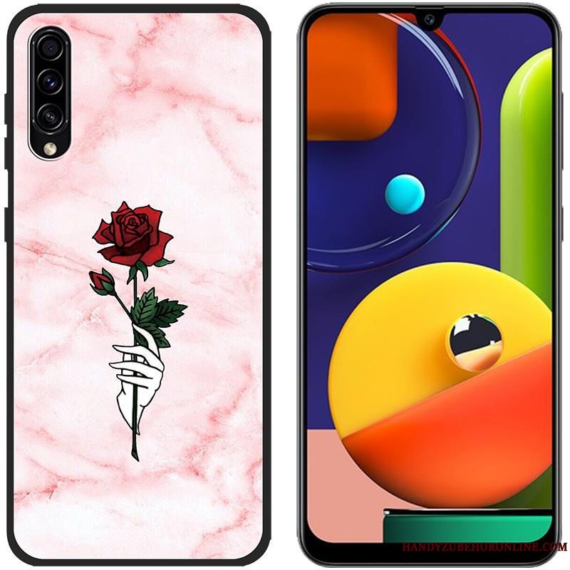 Etui Samsung Galaxy A50s Blød Klud Blå, Cover Samsung Galaxy A50s Silikone Telefonanti-fald