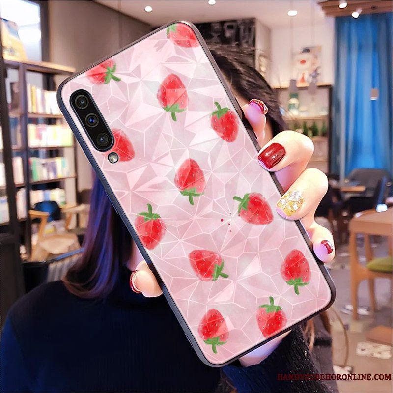 Etui Samsung Galaxy A50s Cartoon Rombe Lyserød, Cover Samsung Galaxy A50s Silikone Telefon