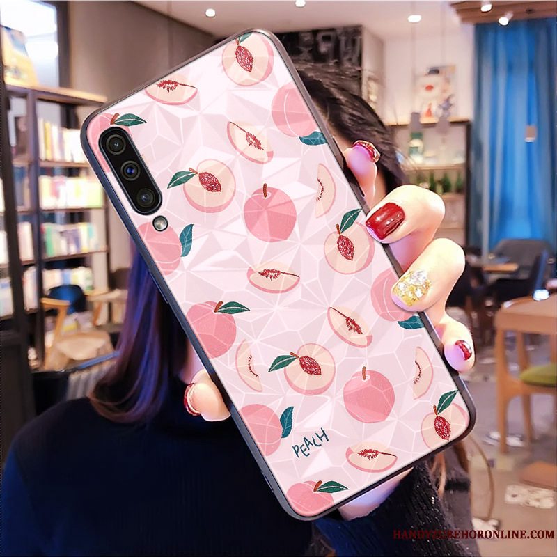 Etui Samsung Galaxy A50s Cartoon Rombe Lyserød, Cover Samsung Galaxy A50s Silikone Telefon