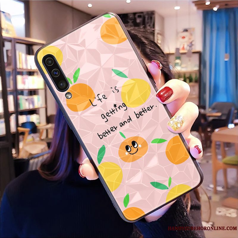 Etui Samsung Galaxy A50s Cartoon Rombe Lyserød, Cover Samsung Galaxy A50s Silikone Telefon