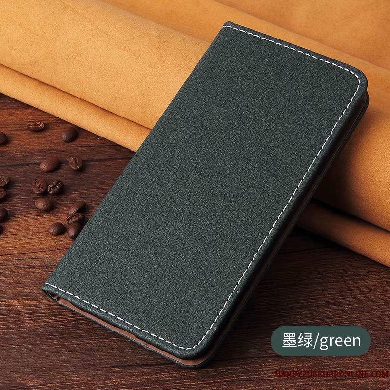 Etui Samsung Galaxy A50s Folio Blå Nubuck, Cover Samsung Galaxy A50s Læder Telefon