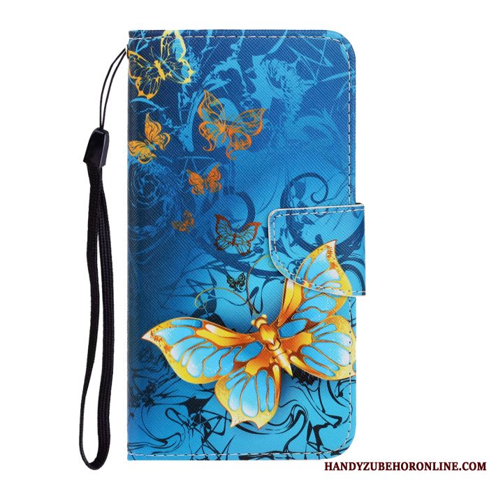 Etui Samsung Galaxy A50s Folio Smuk Blå, Cover Samsung Galaxy A50s Cartoon Telefon