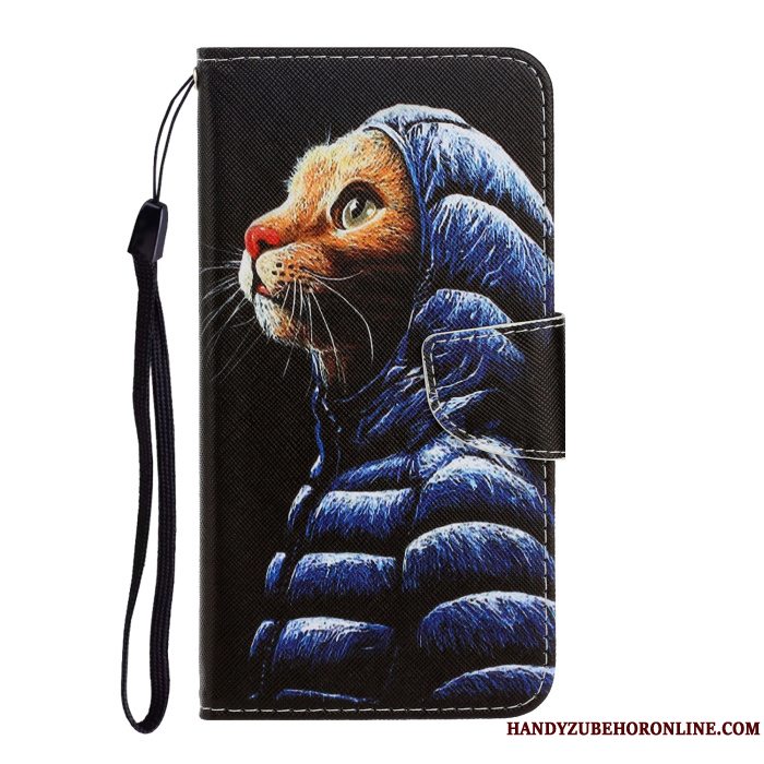 Etui Samsung Galaxy A50s Folio Smuk Blå, Cover Samsung Galaxy A50s Cartoon Telefon