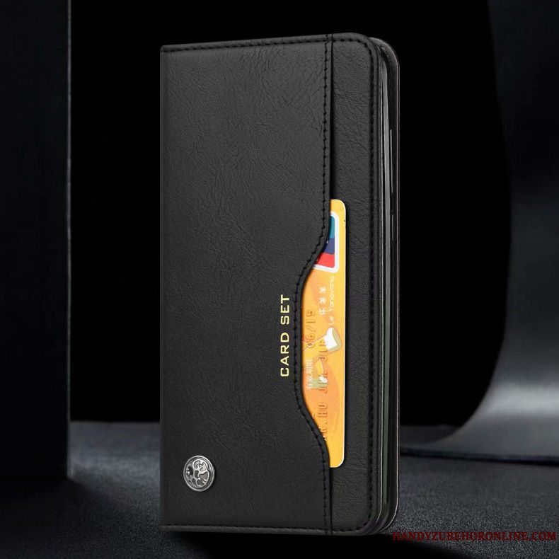 Etui Samsung Galaxy A50s Læder Kort Hærdning, Cover Samsung Galaxy A50s Folio Skærmbeskyttelse Business