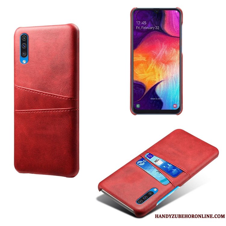 Etui Samsung Galaxy A50s Læder Mønster Telefon, Cover Samsung Galaxy A50s Cow Lille Sektion