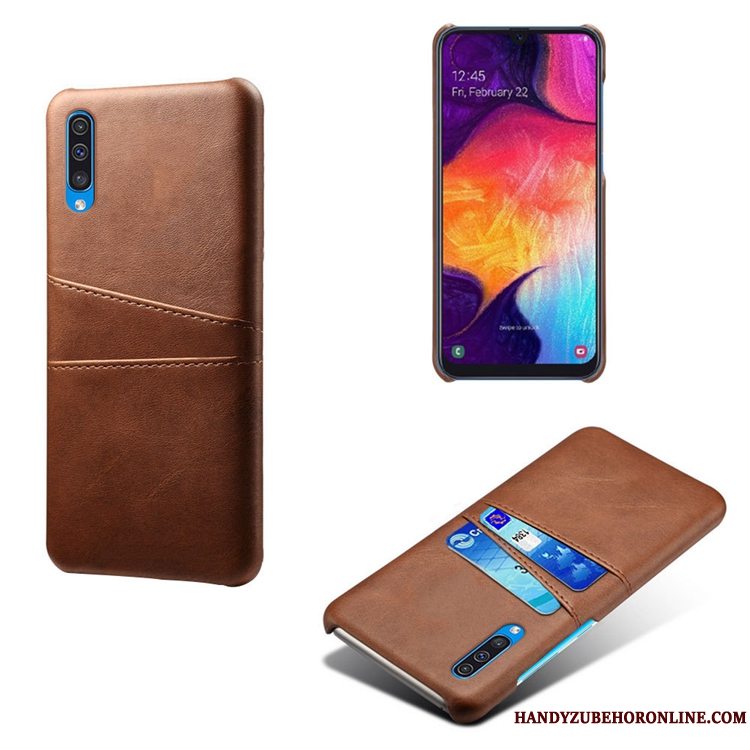 Etui Samsung Galaxy A50s Læder Mønster Telefon, Cover Samsung Galaxy A50s Cow Lille Sektion