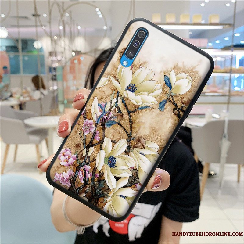 Etui Samsung Galaxy A50s Silikone Anti-fald Trend, Cover Samsung Galaxy A50s Blød Hvid Kinesisk Stil