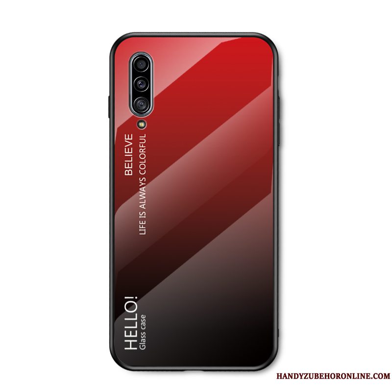 Etui Samsung Galaxy A50s Silikone Net Red Anti-fald, Cover Samsung Galaxy A50s Blød Hvid Gradient