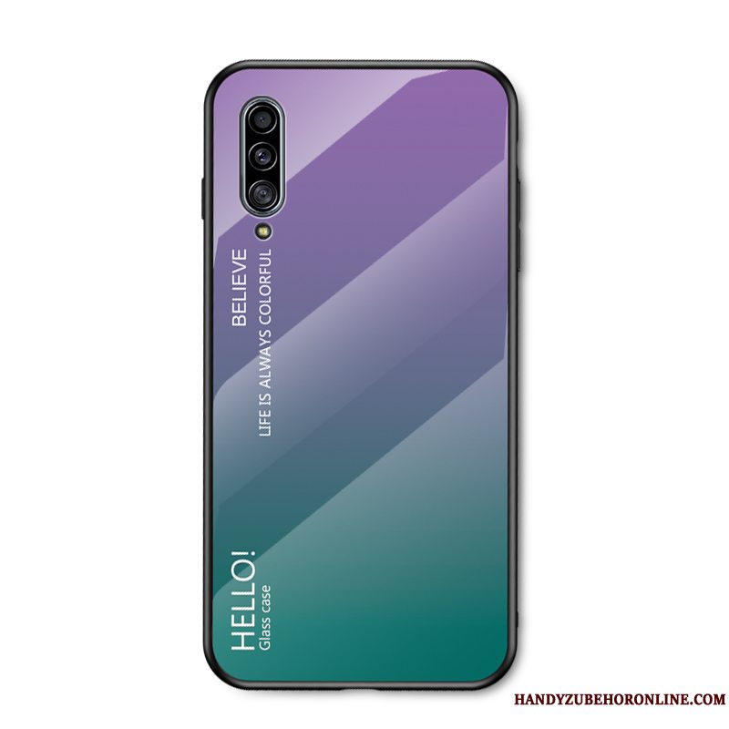 Etui Samsung Galaxy A50s Silikone Net Red Anti-fald, Cover Samsung Galaxy A50s Blød Hvid Gradient