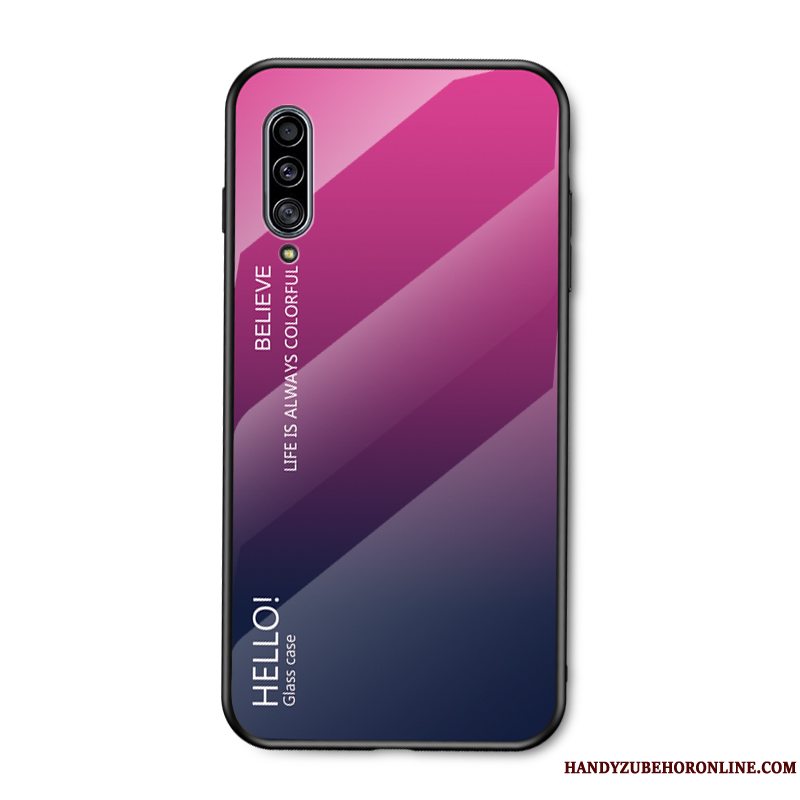 Etui Samsung Galaxy A50s Silikone Net Red Anti-fald, Cover Samsung Galaxy A50s Blød Hvid Gradient