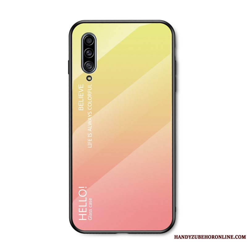 Etui Samsung Galaxy A50s Silikone Net Red Anti-fald, Cover Samsung Galaxy A50s Blød Hvid Gradient