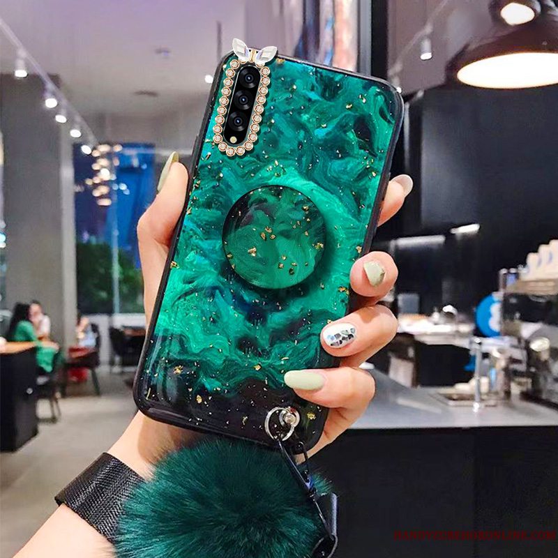 Etui Samsung Galaxy A50s Strass Rød Hård, Cover Samsung Galaxy A50s Beskyttelse