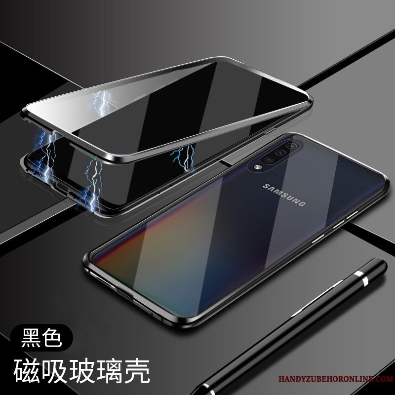 Etui Samsung Galaxy A50s Tasker Blå Magnetisk, Cover Samsung Galaxy A50s Beskyttelse Telefonglas