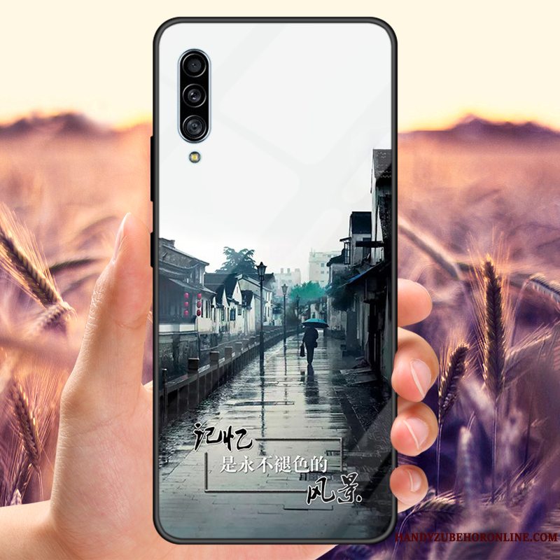 Etui Samsung Galaxy A50s Tasker Elskeren Telefon, Cover Samsung Galaxy A50s Sort Hærdet Glas