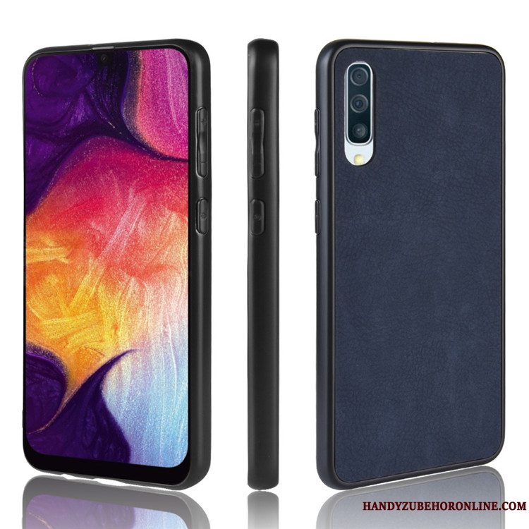 Etui Samsung Galaxy A50s Tasker Hård Tynd, Cover Samsung Galaxy A50s Beskyttelse Telefoncyan