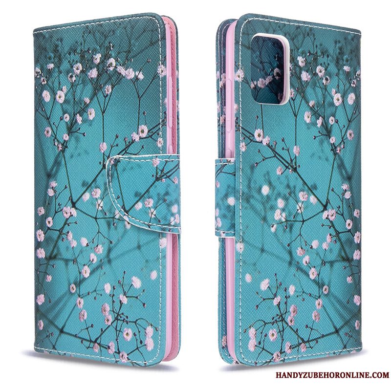 Etui Samsung Galaxy A51 Beskyttelse Blå Telefon, Cover Samsung Galaxy A51 Læder