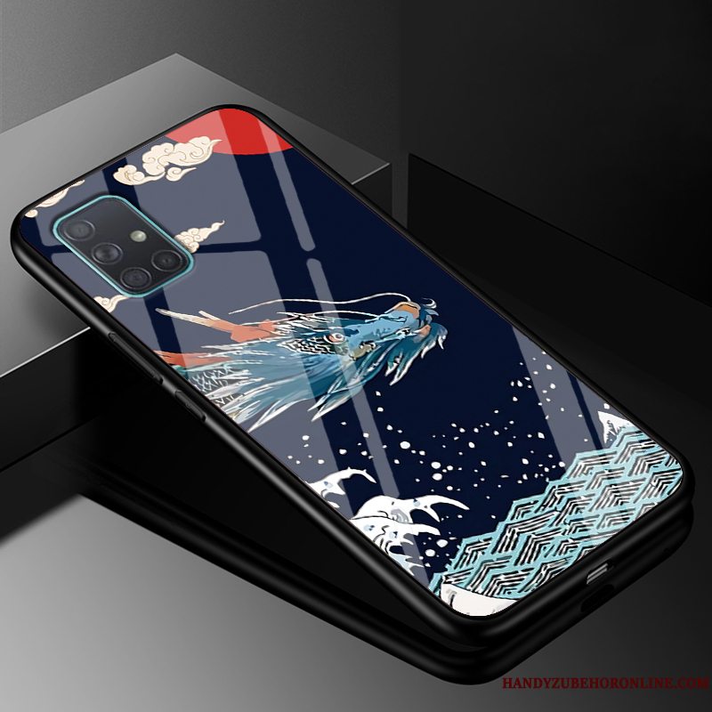 Etui Samsung Galaxy A51 Beskyttelse Grøn Trend, Cover Samsung Galaxy A51 Blød Hård Anti-fald