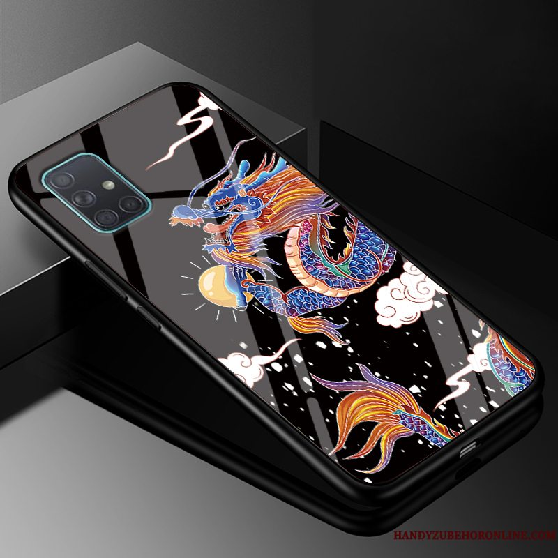 Etui Samsung Galaxy A51 Beskyttelse Grøn Trend, Cover Samsung Galaxy A51 Blød Hård Anti-fald