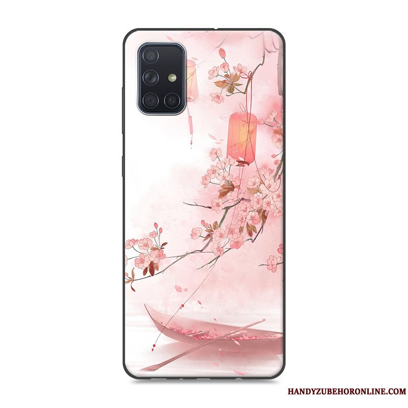 Etui Samsung Galaxy A51 Beskyttelse Kinesisk Stil Blå, Cover Samsung Galaxy A51 Vintage Telefontrend