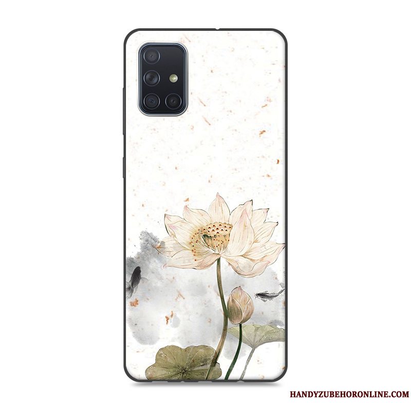 Etui Samsung Galaxy A51 Beskyttelse Kinesisk Stil Blå, Cover Samsung Galaxy A51 Vintage Telefontrend