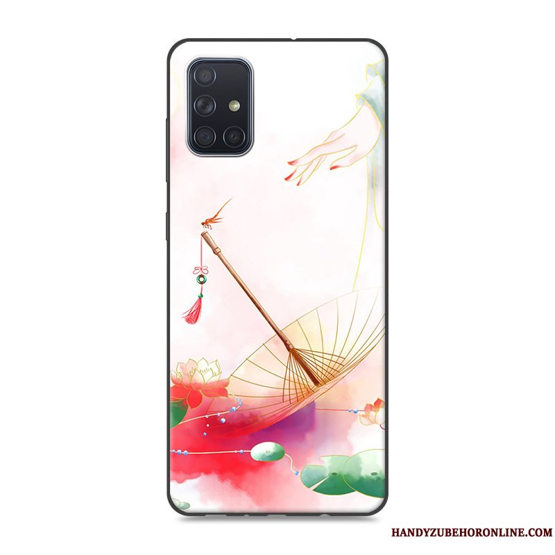 Etui Samsung Galaxy A51 Beskyttelse Kinesisk Stil Blå, Cover Samsung Galaxy A51 Vintage Telefontrend